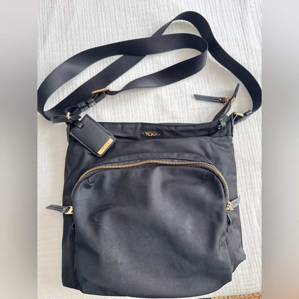 TUMI Voyageur Capri Black Crossbody Bag with Gold Hardware - Picture 16 of 16